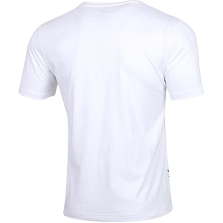 Puma Big Logo Print Sports Crew Neck Short Sleeve T-Shirt Men Tops White 586464-02