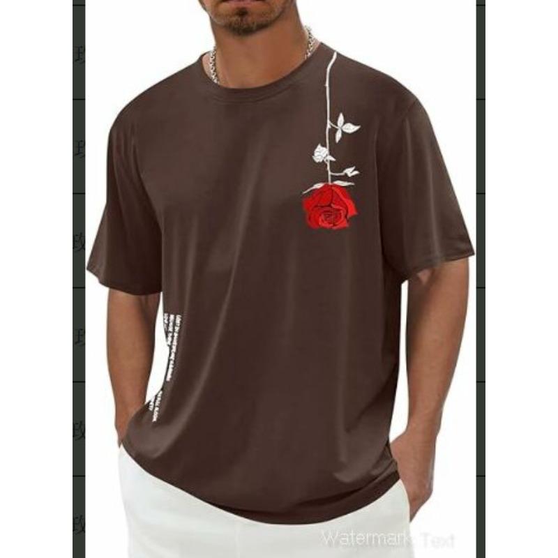 New Men's Casual Fashion Short Sleeve T-Shirt, Digital Printing Short Sleeve T-Shirt