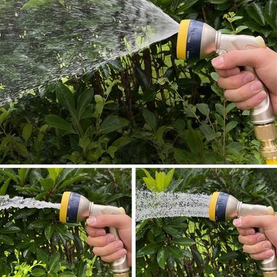 Watering Gun with 8 Adjustable Modes Garden Water Gun High Pressure Water Hose Spray Head Lawn Watering Sprinkler
