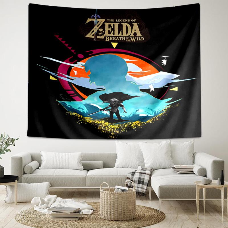 1pc Cartoon Z-Zeldas Tapestry, Living Room, Bedroom, Office, Party Decor, Ideal Festive Gift