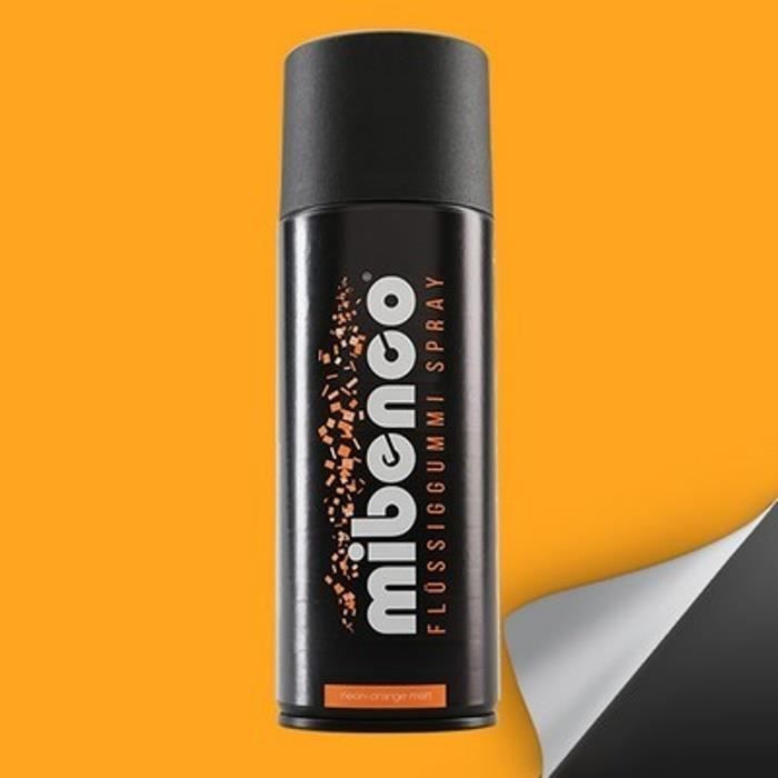 Mibenco LIQUIDE CAOUTCHOUC SPRAY 400 ML ORANGE NEON MATE - MIBENCO