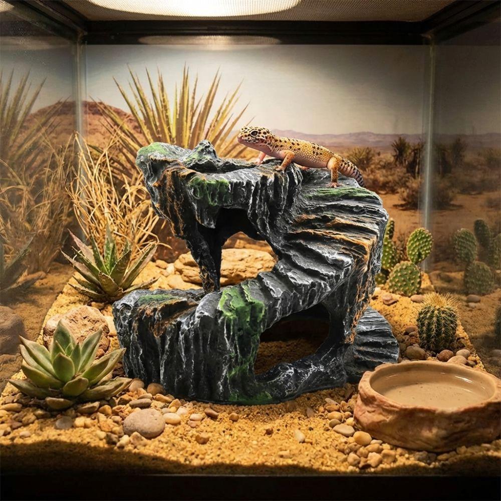 Harzschildkröten Sonnenplattform Stabile Schildkröten Kletterplattform Unterschlupf Höhle Aquarium Dekoration