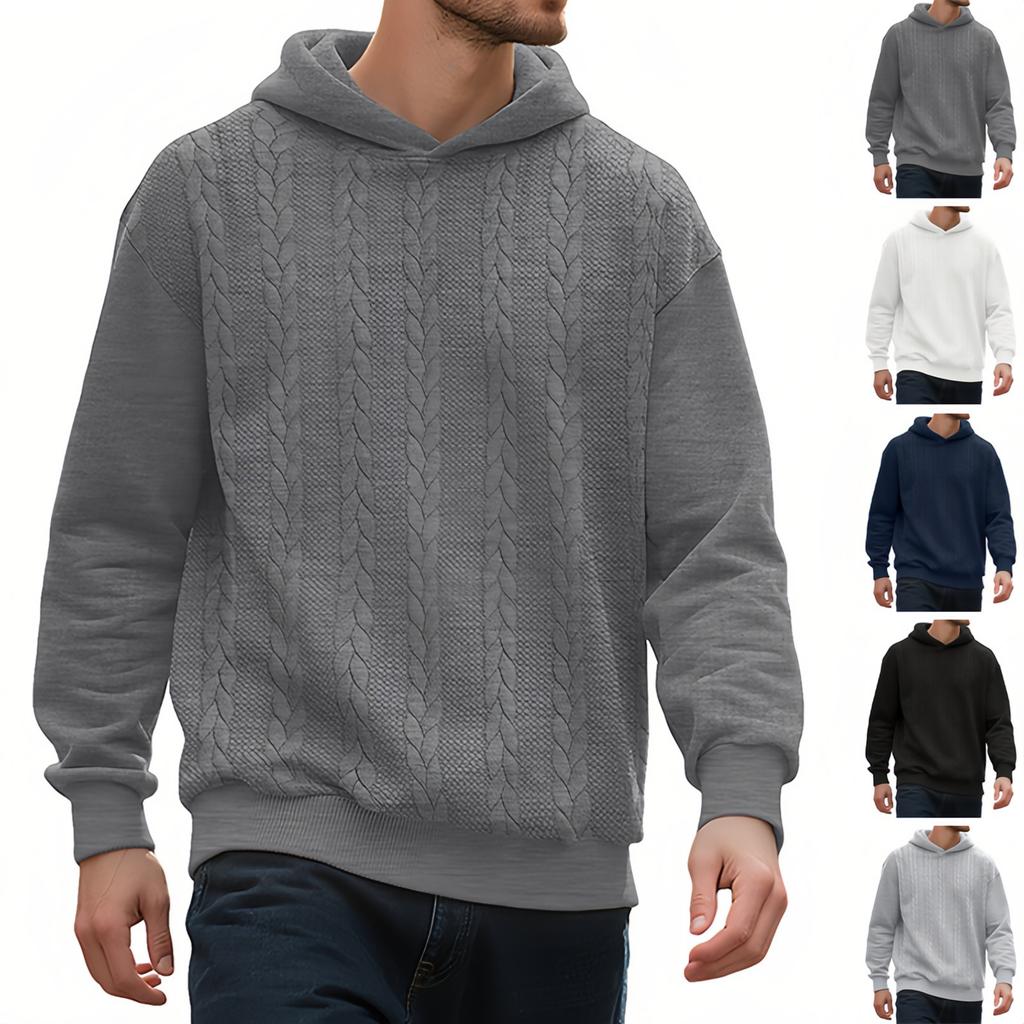 Men's Outdoor Casual Loose Hooded Sweatshirt With Long Sleeves