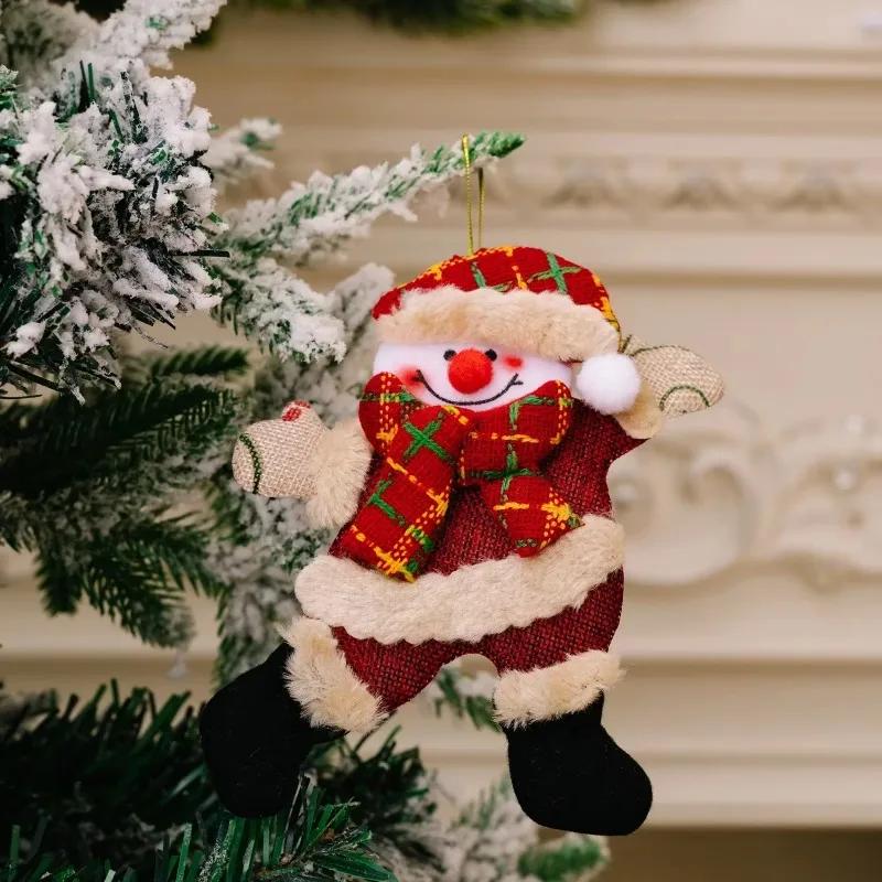 20PCS Christmas Ornaments Home Furnishing Decoration Tree Ornament Holiday Gifts Santa Claus Elk Snowman Bear Bag Hanging Decora