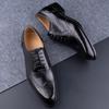 Fashion New Trendy Mens Dress Shoes Genuine Leather Oxford Handmade Wedding Party Banquet Dress Carving Craft Adult Shoe Original Design