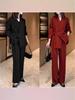 Southeast Asia Plus Size Loose Wide-Leg Pants & Top Set for Women - Spring/Autumn