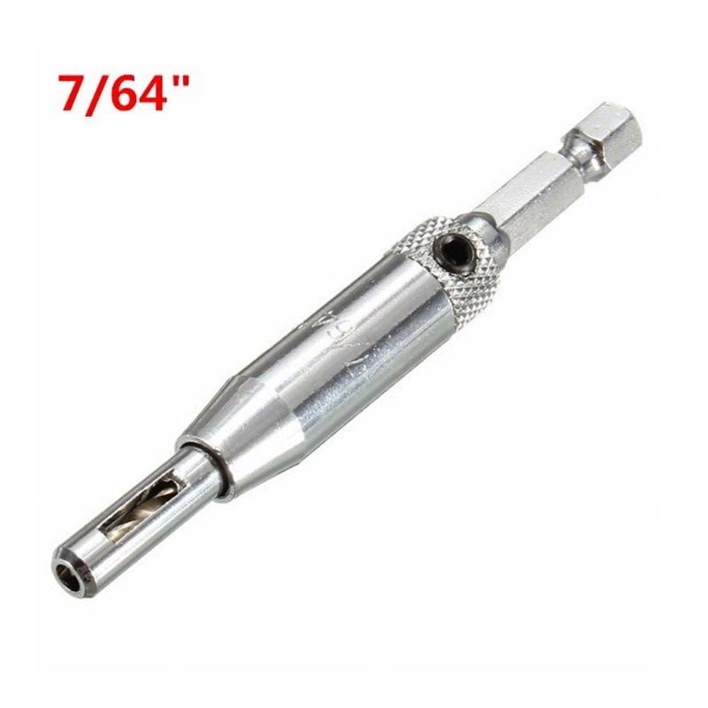 4 Pcs Self Centering Hinge Hardware Drill Bit Set 5/64 7/64 9/64 11/64 HSS Wood Tool Hole Saw Cabinet Tool Set