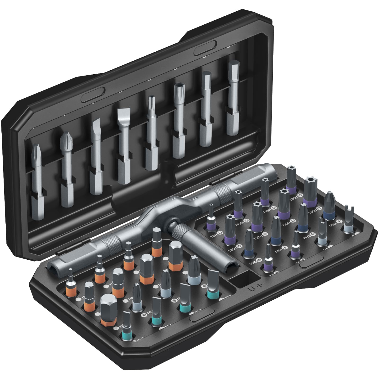 

Ratchet Screwdriver Set with 40 Magnetic Drill Bits Rotatable Ratchet Handle Multifunctional Screwdriver Set DIY Work Hand Tool