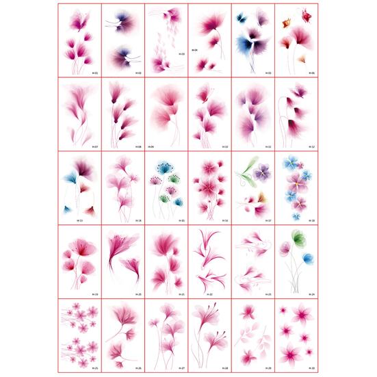 30 Pcs Tattoo Stickers Self-adhesive Great Stickiness Rich Patterns Waterproof Disposable Unisex Temporary Tattoo Arm Legs Shoulder Back Body