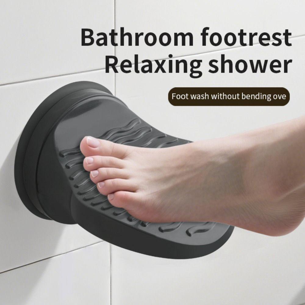 Ergonomic Design Shower Foot Rest Anti-Slip Surface Pedicure Foot Pedal Bathtub Side