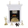 1:12 Dollhouse Fireplace Miniature Accessories Dollhouse Firewood Rack Life Scene Decoration Set