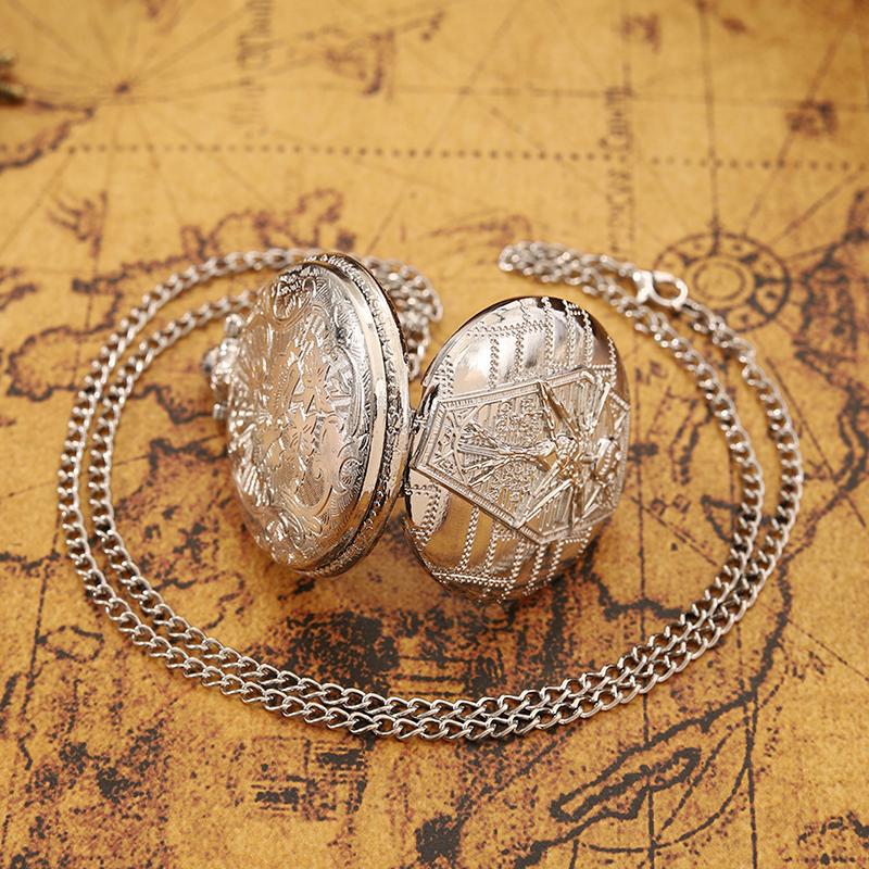 Men's Pocket Watches Vintage Bronze Pocket Watch Skeleton Skeleton Pre-Christmas Quartz Pocket Watch Chain Gift for Men and Women