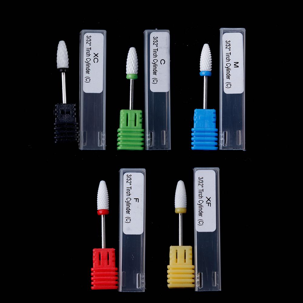 Foret à ongles en céramique pour Machine de manucure électrique outils d'art des ongles fraises pour enlever les cuticules