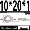 201 Stainless Steel Flat Washer Shim, GB97, Sizes M3 to M30