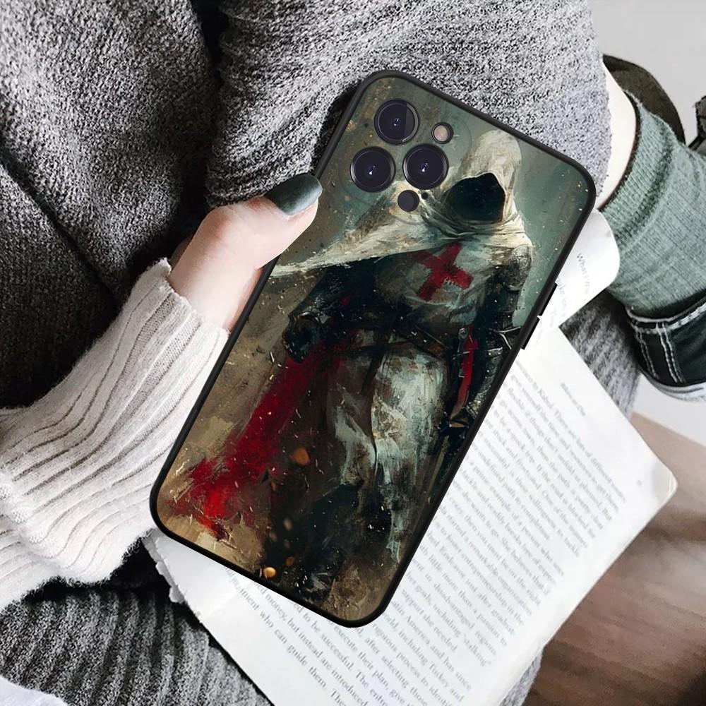 Knights Templar Luxury Phone Case For IPhone 16 15 8 7 6 6S Plus X SE XR XS 14 11 12 13 Mini Pro Max Mobile Case