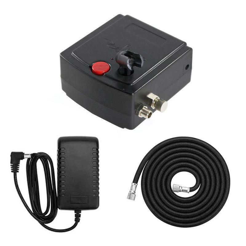 WZ100 Model Airbrush Compressor Set - Mini Plug-in Turtle Pump for Car, Furniture, and Model Touch-ups.