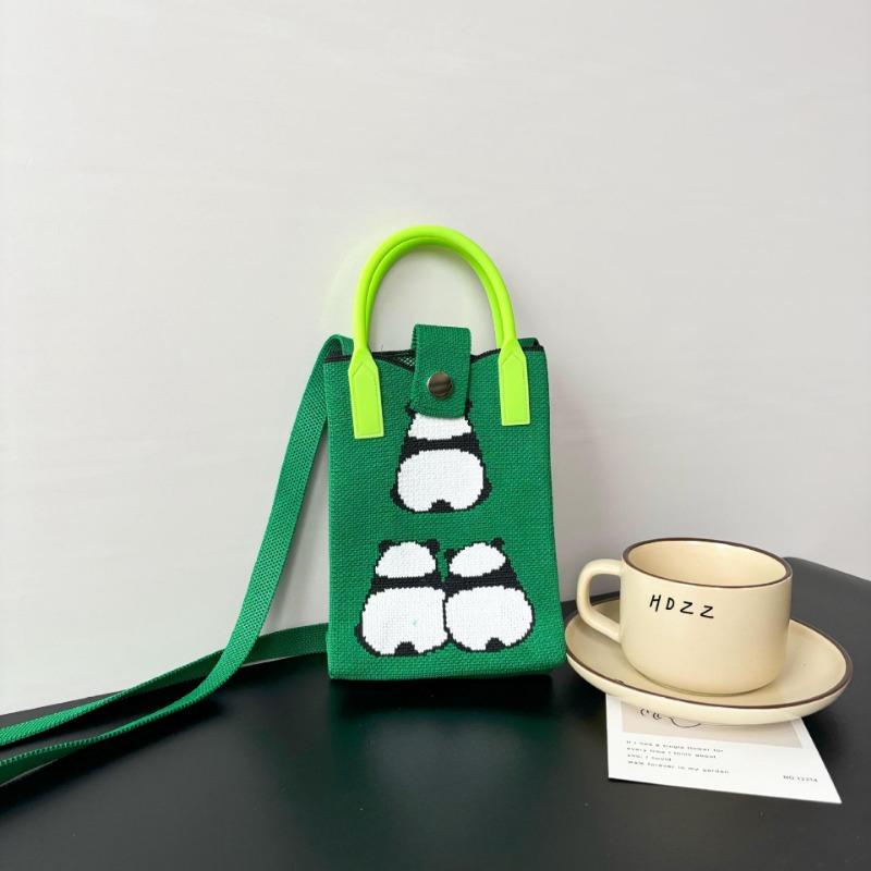Premium Sense Ns Mobile Phone Bag New Cartoon Knitted Bag Dopamine Niche Versatile Messenger Shoulder Bag Handbag