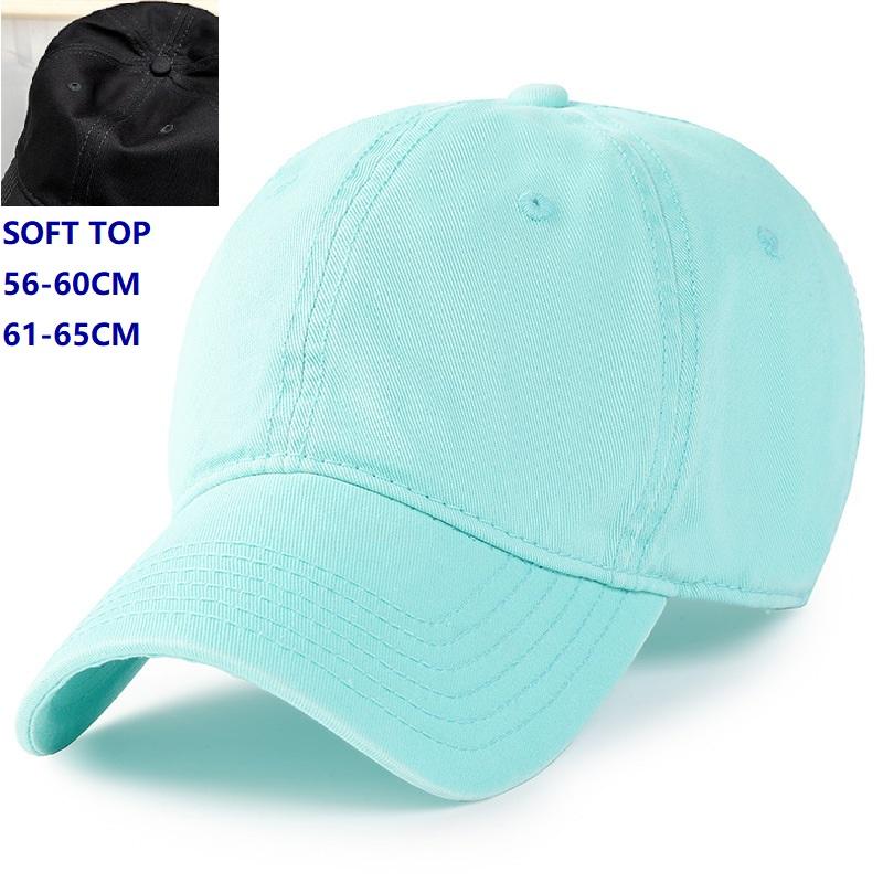 Soft Top Cotton Men Women Oversize XXL Baseball Caps Adjustable Dad Hat for Big Heads 57-65cm Extra Large Low Profile Golf Hats