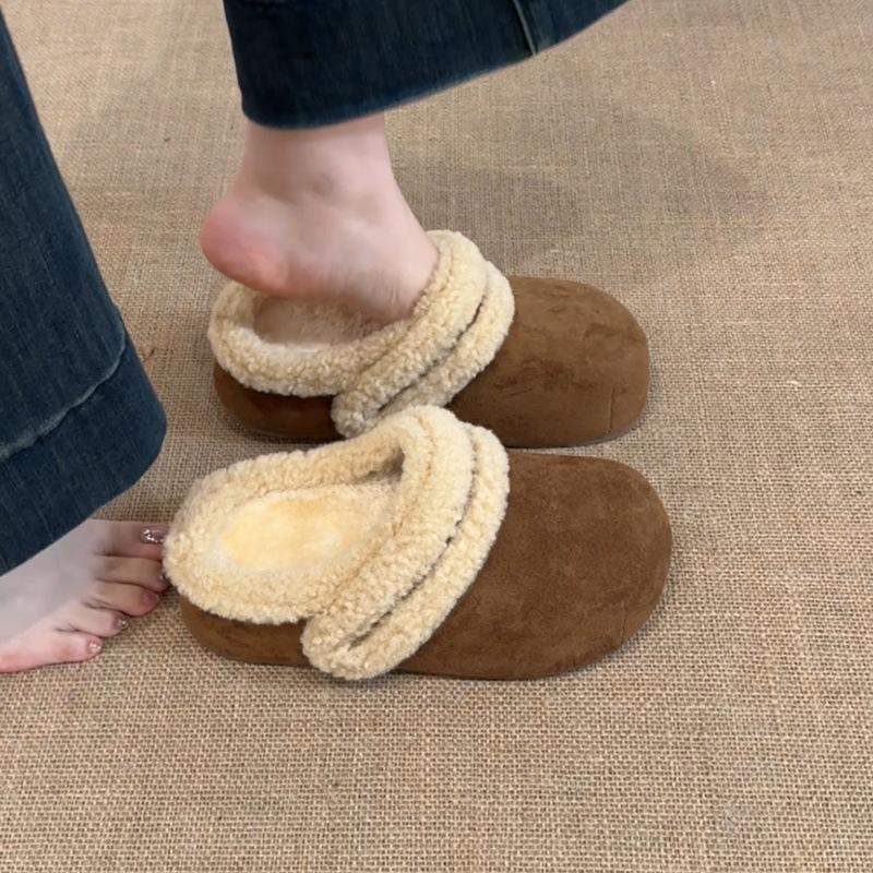 Tas met luipaardprint, halve pantoffels met tas voor dames, herfst en winter 2025, college-stijl, retrostijl, Mori-mode, veelzijdig, casual, Mao Mao-schoenen