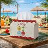 1pc Whimsical Farmhouse Fruit Tissue Box | Multi-functional Napkin Dispenser, Two Sizes Available Suitable for Home, Parties, Car Decoration Apple Hou