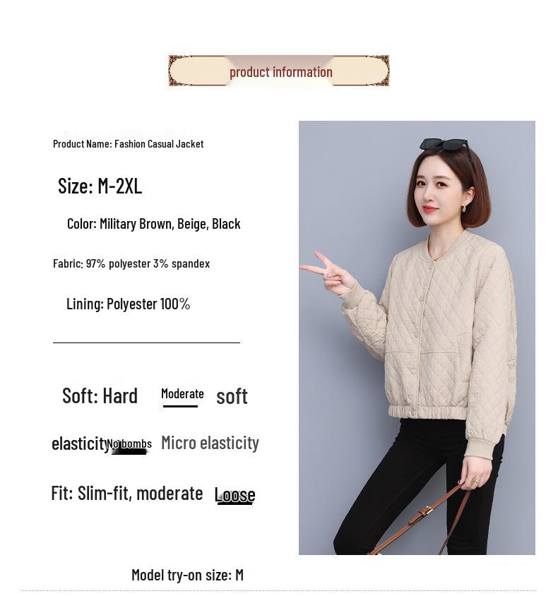 Women's Plaid Long-Sleeve Baseball Jacket, Spring/Autumn 2024 European Style Fashion.