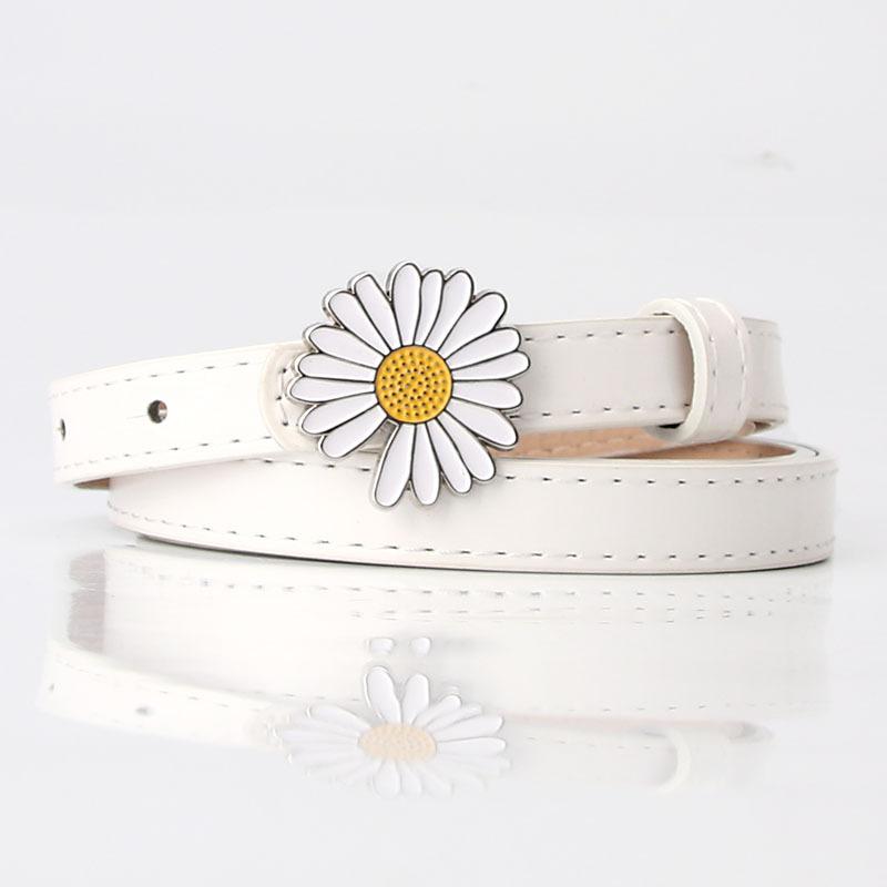 Dámské Daisy Fashion Lak Kožený pásek Ležérní Vlněné šaty Dekorativní tenký pásek