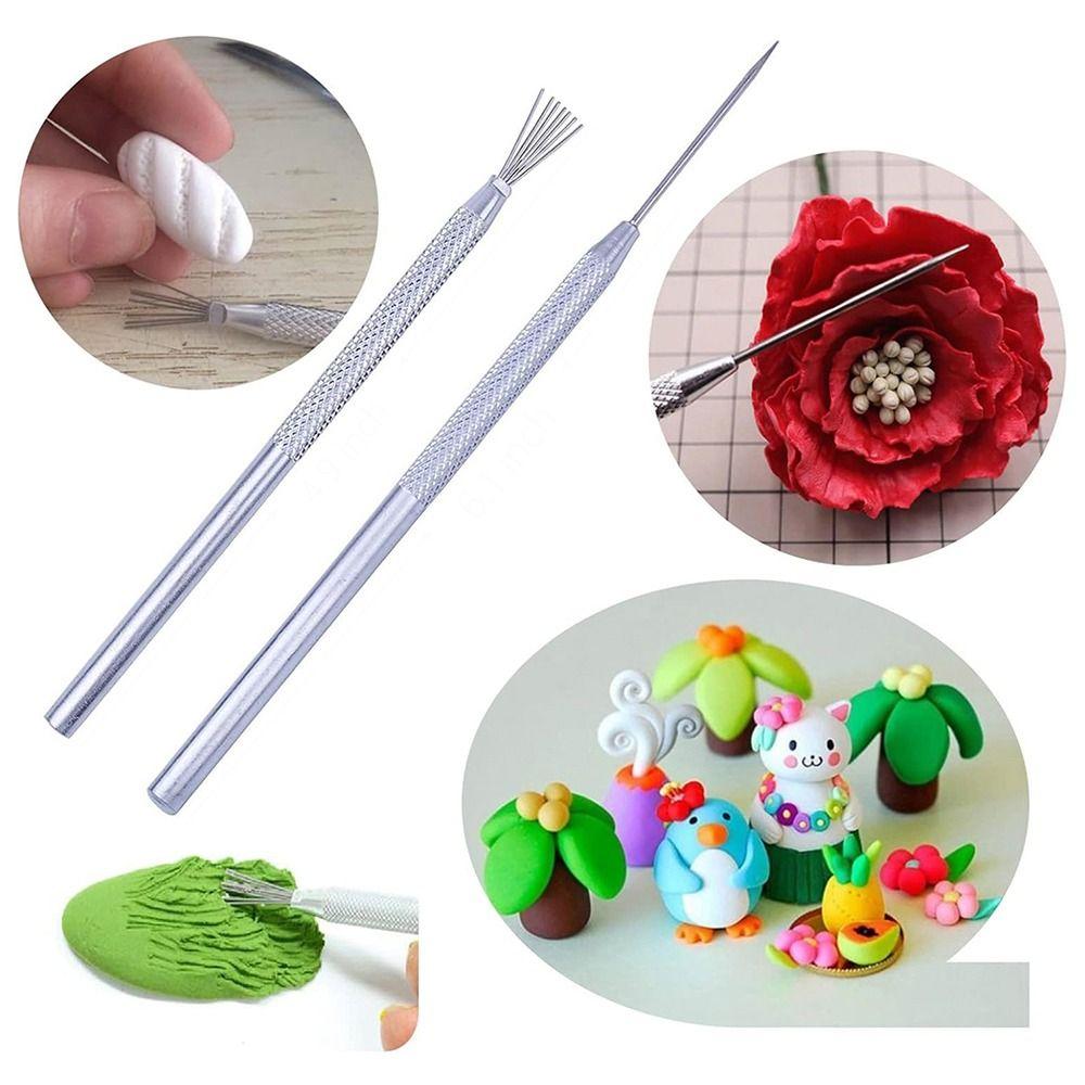 1Pcs Polymer Ceramics Texture Brush Texture Pottery Carving Needle Durable Clay Sculpting Tool