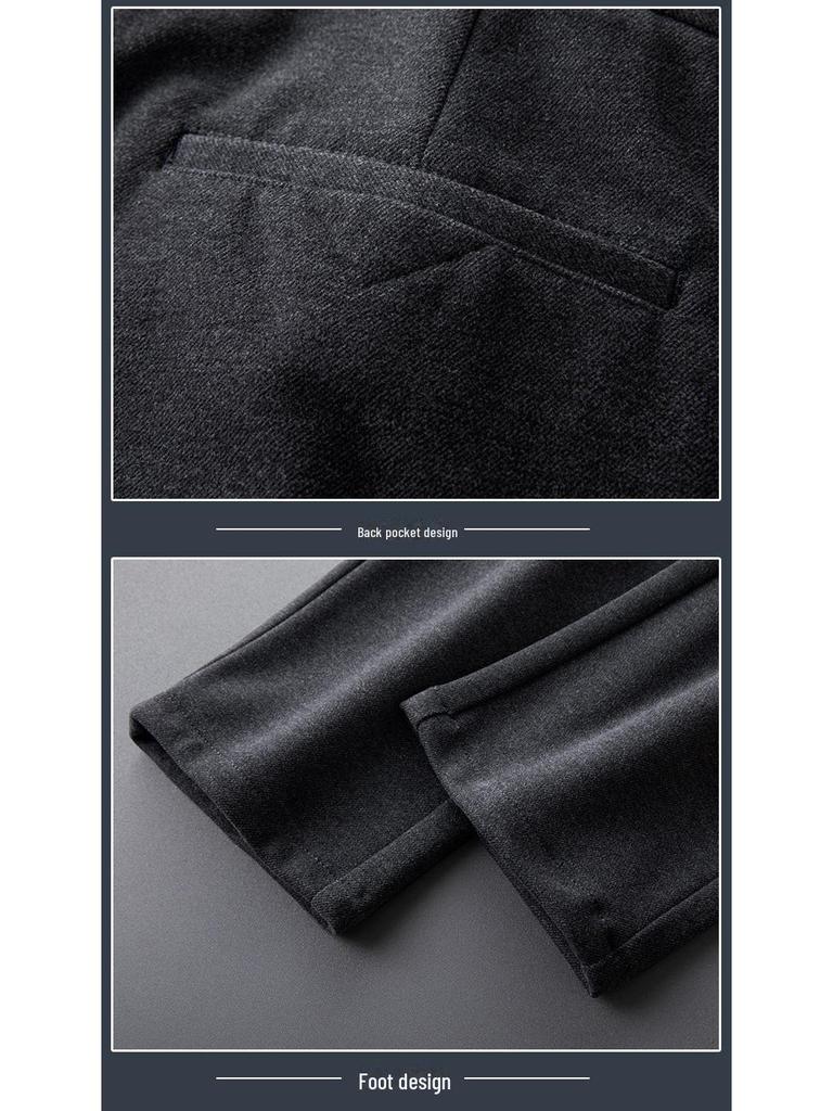 Herren Winter Samt Elastische Wollhose - Dick, Warm, Freizeitkleidung für Papa