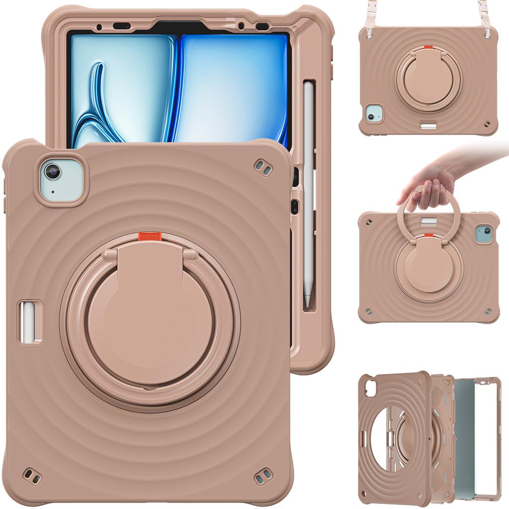 For iPad Air 11 (2025)/(2024)/Air (2022)/(2020)/Pro 11 (2022)/(2021)/(2020)/(2018) Kickstand Case with Shoulder Strap