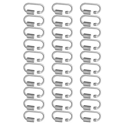 Good-4MM Quick Connect, D-Link,Heavy Duty Stainless Steel Quick Connect For Hammocks, Camping And Outdoor Equipment (30Pcs)