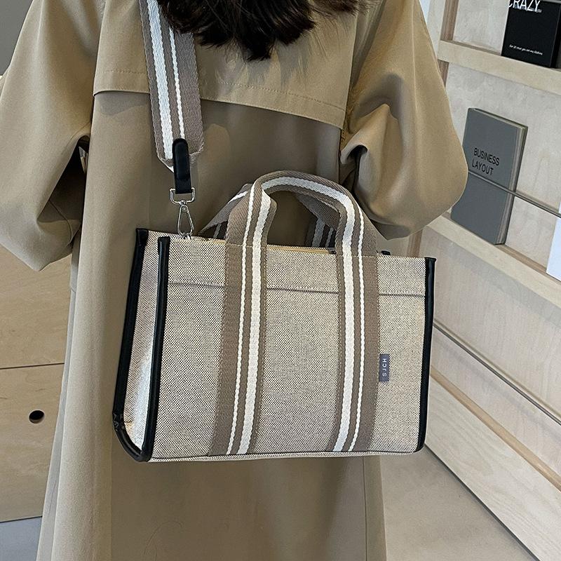 Canvas Bag Women's Tote Bag Large Capacity Autumn and Winter Can Cross the New Versatile Shoulder Bag Handbag