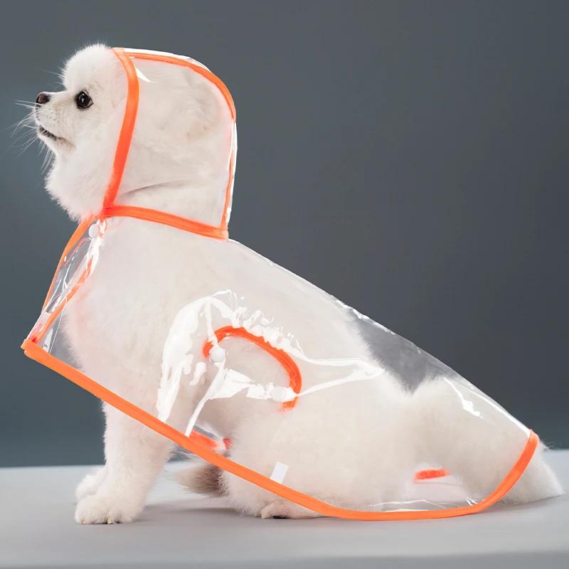 Puppy Raincoat Waterproof Pet Rain Jacket for Small Medium Dogs Cats Jumpsuit Chihuahua Teddy Hooded Pug Rain Poncho Rainwear