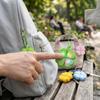 Glücksbringer vierblättrige Klee LED-Schlüsselanhänger zum Aufleuchten Tragbares Stressabbau Fidget Spielzeug Sicheres Material für Kinder Schulstressabbau