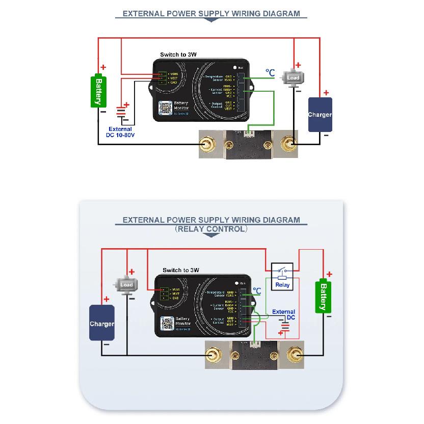 KL140F 0-120V 0-400A Battery Monitor Bluetooth Battery Tester Voltage Current VA Meter Battery Coulomb Meter Capacity Indicator