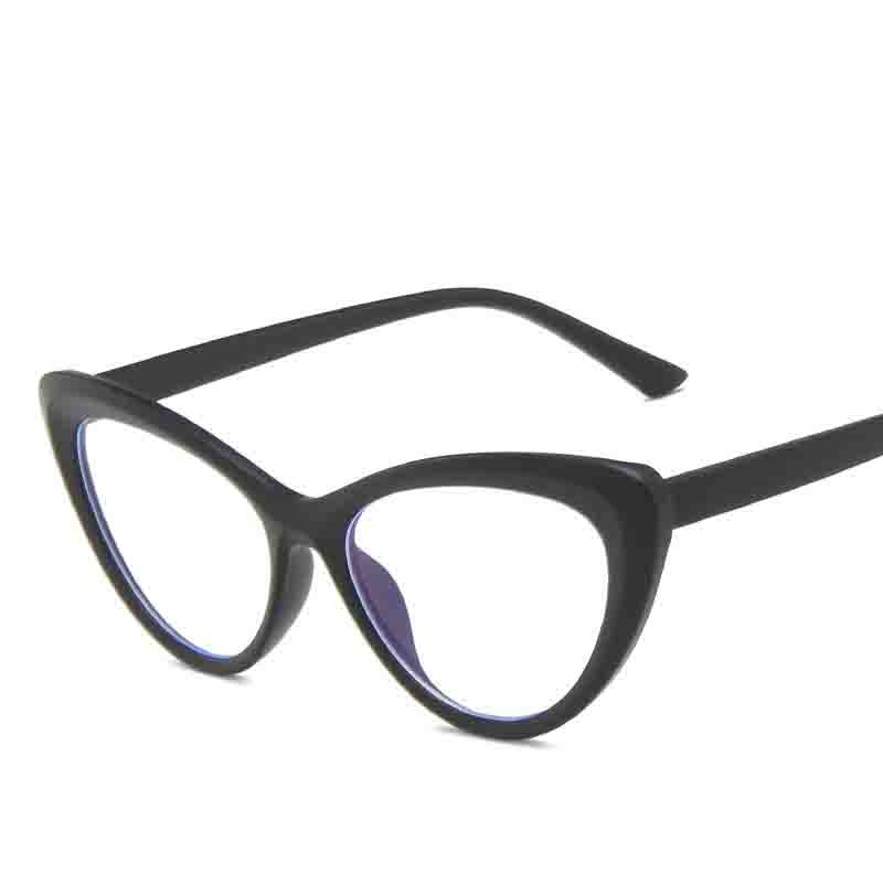 Fashion Cat Eye Reading Glasses For Women Trendy Anti-Blue Light Transparent Eyeglasses Large Frame Minimalist Computer Glasses