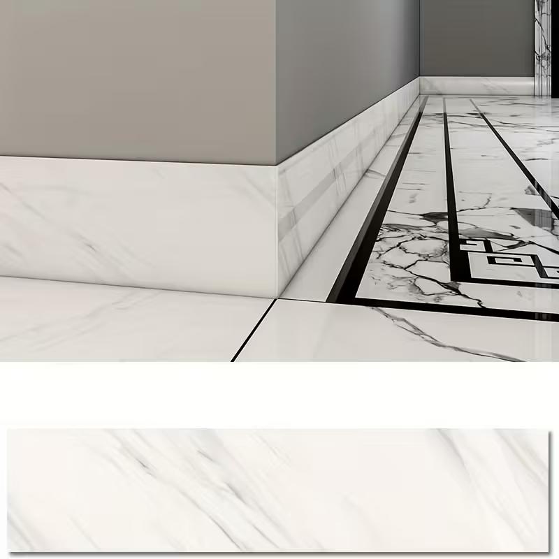 1 roll 196.85inch x 3.94inch thick marble self-adhesive wallpaper,DIY removable,suitable for TV background walls, door frames