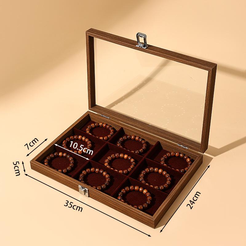 Dust-proof Sunroof with Lid Bracelet Storage Box Buddha Beads Cultural Play Bracelet Collection Box Buddha String Bracelet Jewelry Box