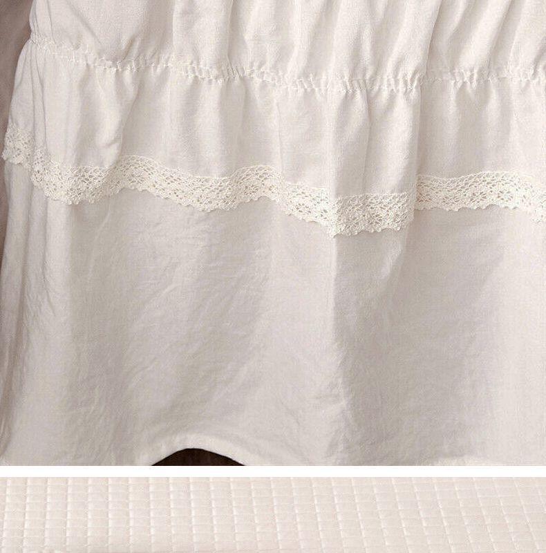 Elastic Non-Slip Lace Princess Bed Skirt - Thickened, Single Piece, Hide-ugly Design