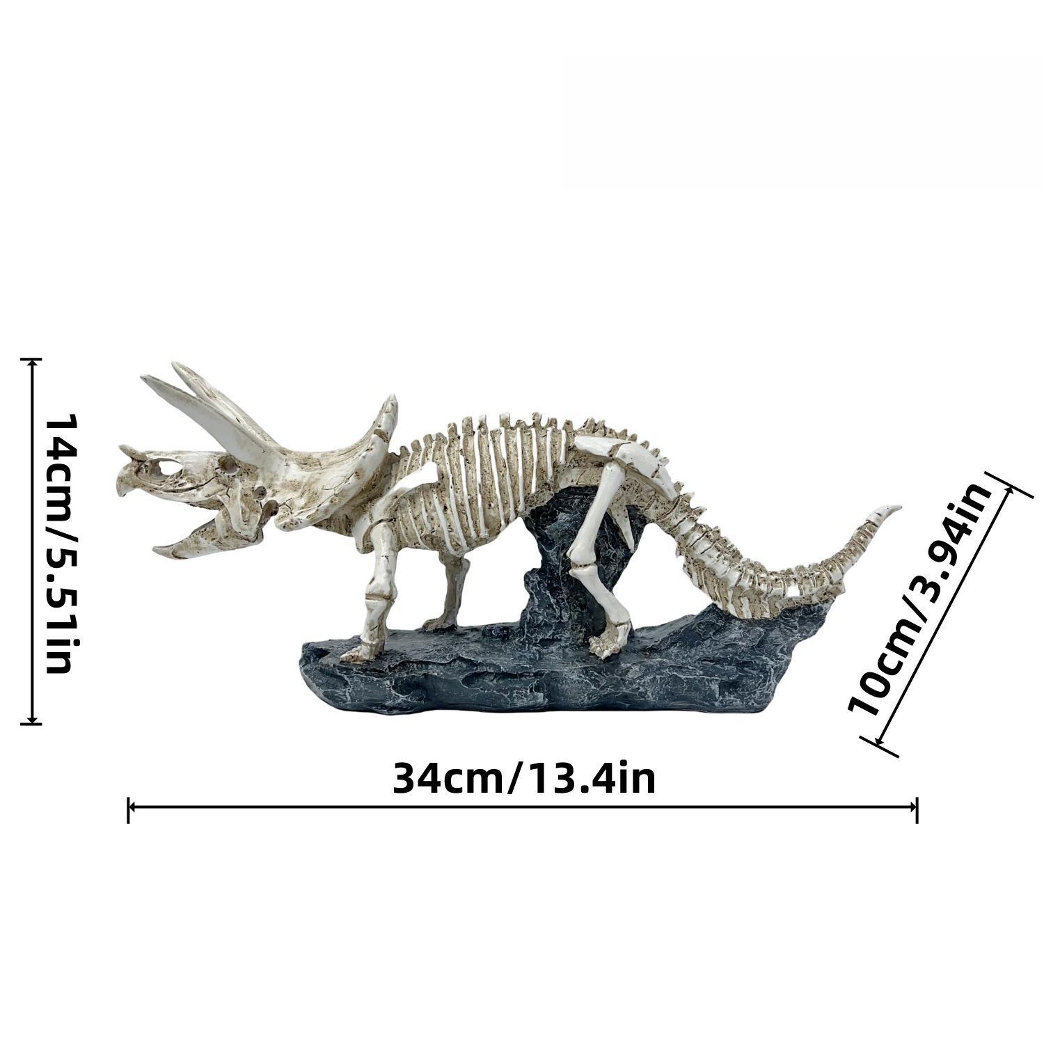 1Pcs Dinosaur Statue, Realistic Skull Decoration, Resin Sculpture, Collectibles, Desktop Accessories, Home Crafts