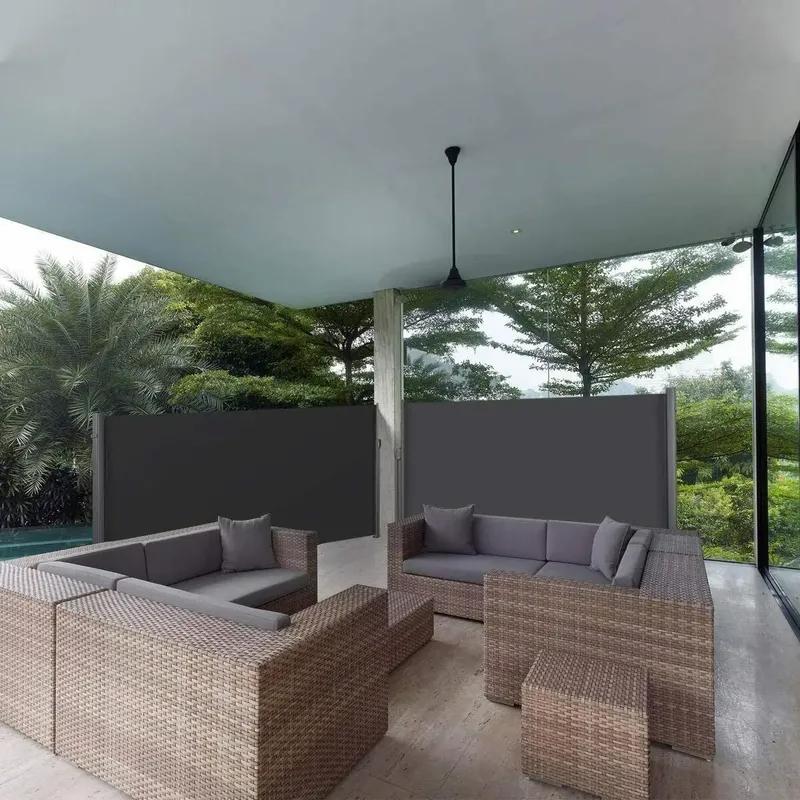 Retractable Side Awning Outdoor Patio Pool Water Repellent Garden Terrace Sun Shade Screen Privacy Divider Deck Wind Fence