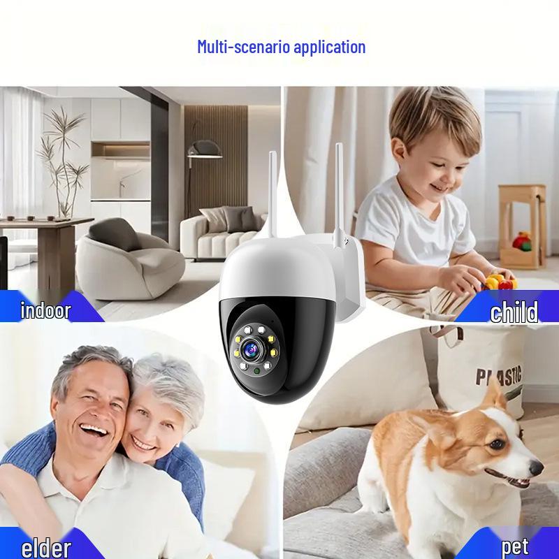 Panoramic PTZ Camera with Day/Night Full-Color for Home/Shop Use, with Humanoid Detection and Playback.