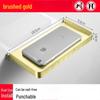 Xuanyong 304 Stainless Steel Toilet Paper Holder with Phone Shelf, Gold Edge