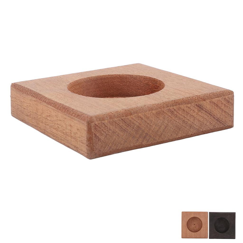 Wood Candle Holder Vintage Handmade Handheld Wooden Candlestick for Home Wedding Holiday Table Decor