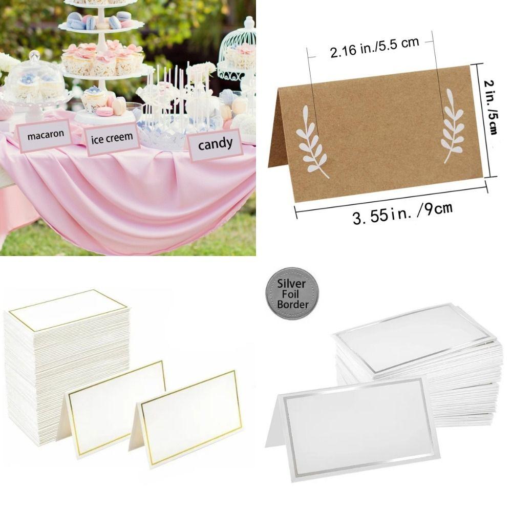 50Pcs Small Tent Card Wedding Name Cards Dining Table Decorations Seat Card Place Cards