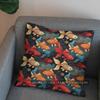 2D Japanese Style Fish-Patterned Throw Pillow Pattern Cushion Cover Suitable For Sofa Bedroom Car Pillow Cover