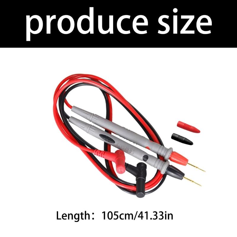 Heavy Duty Test Probes with Comfortable Rubber Coating Heat Resistant Design Test Leads for Multimeters & Clamps Meter