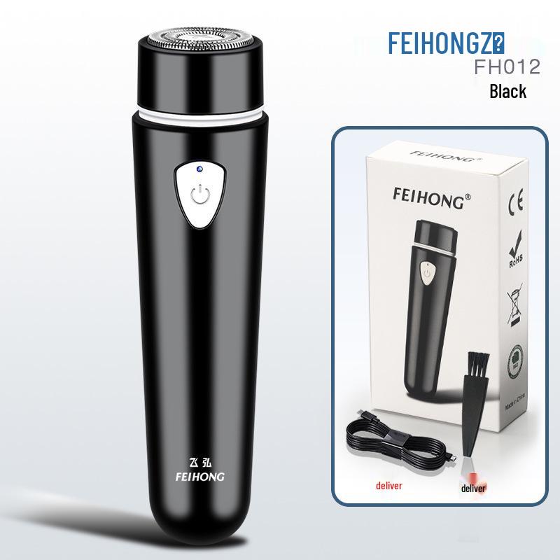 Feihong FH012 Rechargeable Mini Electric Shaver for Men - Fully Washable, Automatic Beard Trimmer