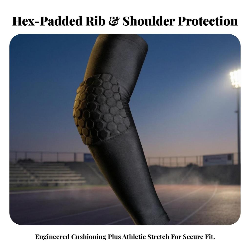 Compression Arm Sleeve with Elbow Pad Safeguarding Sleeves Lightweight