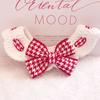 Red and Black Bow-knot Pet Collar Bib Saliva Towel Knitted Collar Cat Puppy Decoration Used for Small Pets Bow Tie Accessories