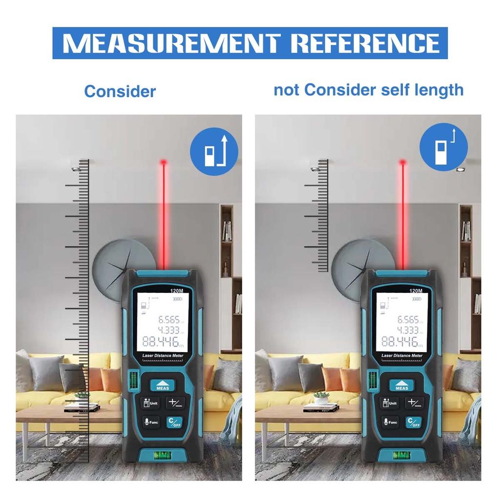 40m/60m/80m/100m/120m Lazerinis Skaitmeninis Matavimo Juosta Lazerinis Atstumo Matuoklis Lazerinis Diapazono Ieškiklis Matavimo Juosta Lazerinis Ieškiklis 120x51x29mm